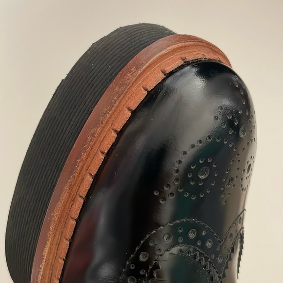 Tod’s Black Platform Wingtip Oxford Gomma T50 Shoes Size 37 - Picture 9 of 10